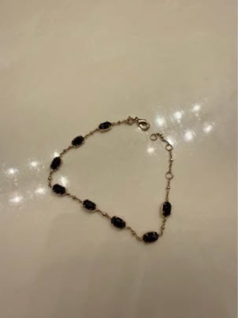 Kendra Scott Gold Bracelet with Black Stones